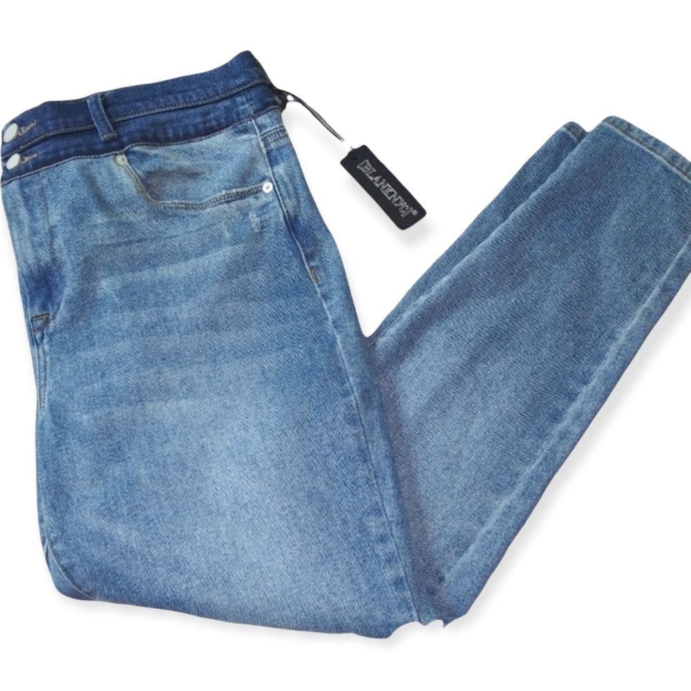 NWT Blank NYC The Great Jones High-Rise Contrast Skinny Jeans 31 12